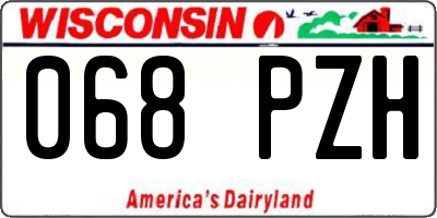 WI license plate 068PZH