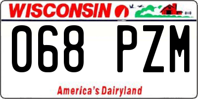 WI license plate 068PZM