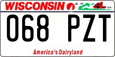 WI license plate 068PZT