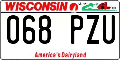 WI license plate 068PZU