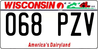 WI license plate 068PZV