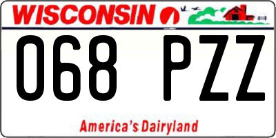 WI license plate 068PZZ