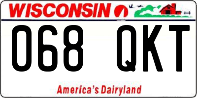 WI license plate 068QKT