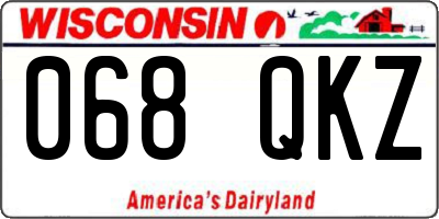 WI license plate 068QKZ