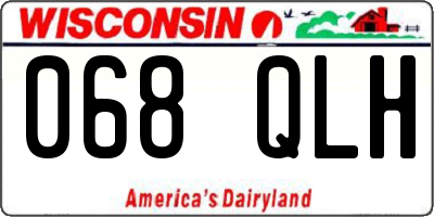 WI license plate 068QLH