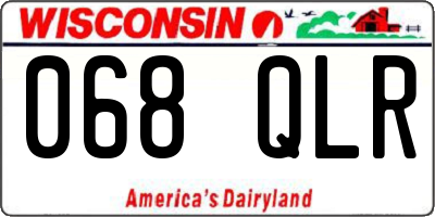 WI license plate 068QLR