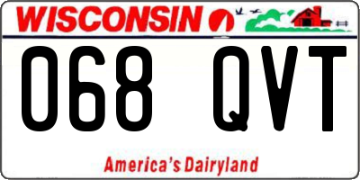 WI license plate 068QVT