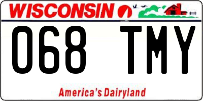 WI license plate 068TMY