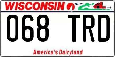 WI license plate 068TRD