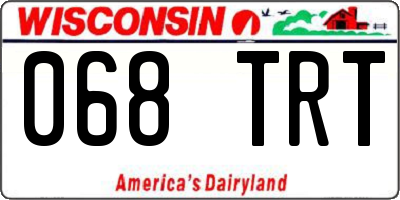WI license plate 068TRT