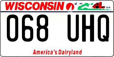 WI license plate 068UHQ