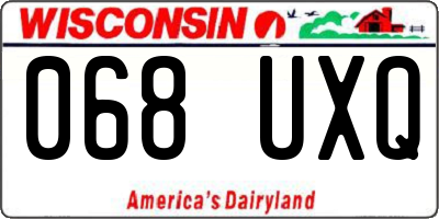 WI license plate 068UXQ