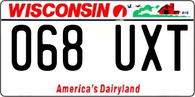 WI license plate 068UXT