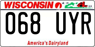 WI license plate 068UYR