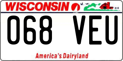 WI license plate 068VEU