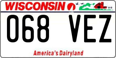 WI license plate 068VEZ