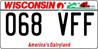 WI license plate 068VFF