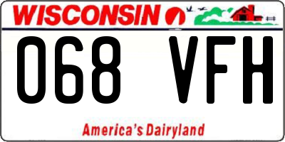 WI license plate 068VFH