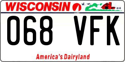 WI license plate 068VFK