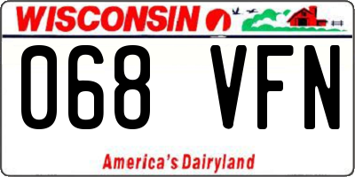WI license plate 068VFN