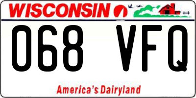 WI license plate 068VFQ