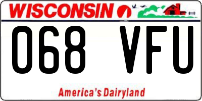 WI license plate 068VFU