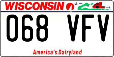 WI license plate 068VFV