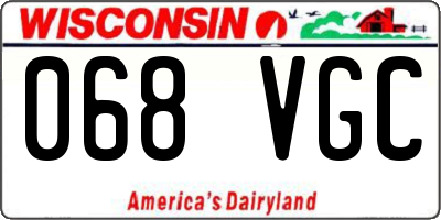 WI license plate 068VGC