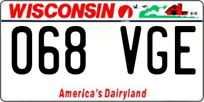 WI license plate 068VGE