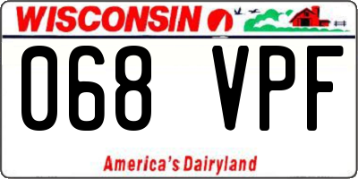 WI license plate 068VPF