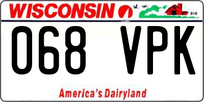 WI license plate 068VPK