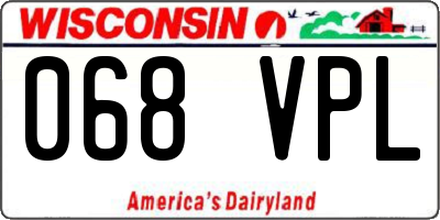 WI license plate 068VPL