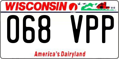 WI license plate 068VPP