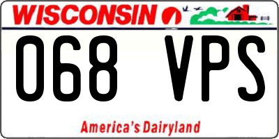 WI license plate 068VPS