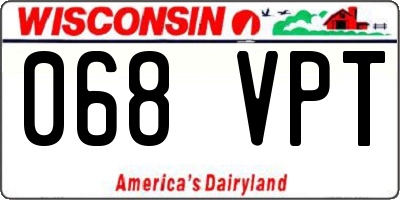 WI license plate 068VPT