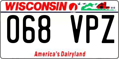 WI license plate 068VPZ