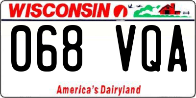 WI license plate 068VQA