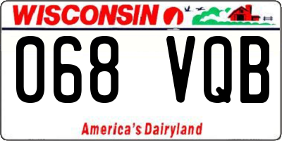 WI license plate 068VQB