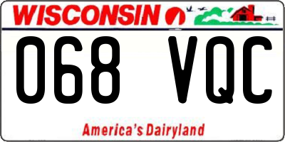 WI license plate 068VQC