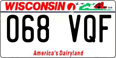 WI license plate 068VQF