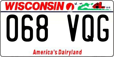 WI license plate 068VQG