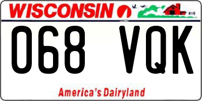 WI license plate 068VQK