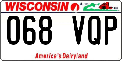 WI license plate 068VQP