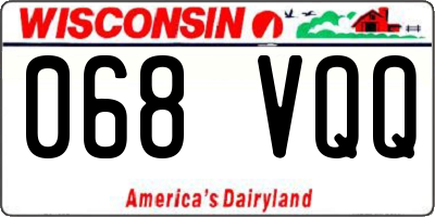 WI license plate 068VQQ