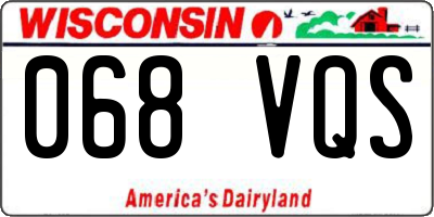 WI license plate 068VQS