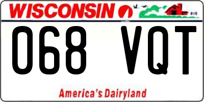 WI license plate 068VQT