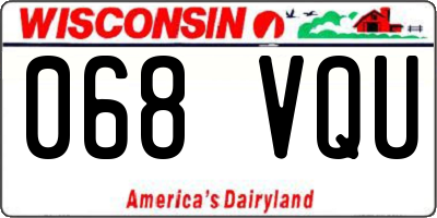 WI license plate 068VQU