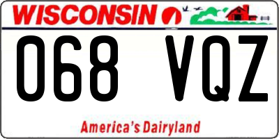 WI license plate 068VQZ