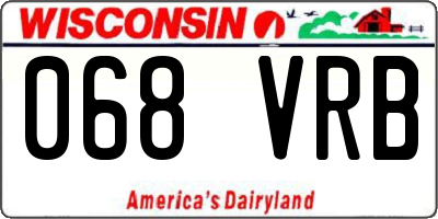 WI license plate 068VRB
