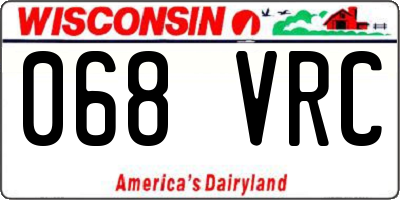 WI license plate 068VRC